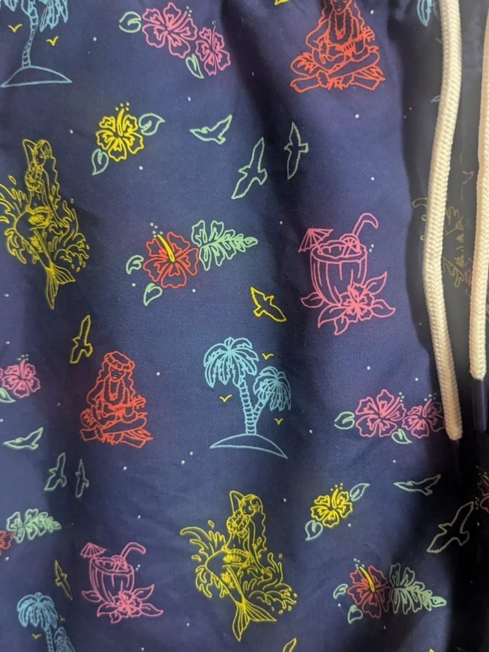 crown & ivy Swim Trunks Sz Large Mens Blue Beach